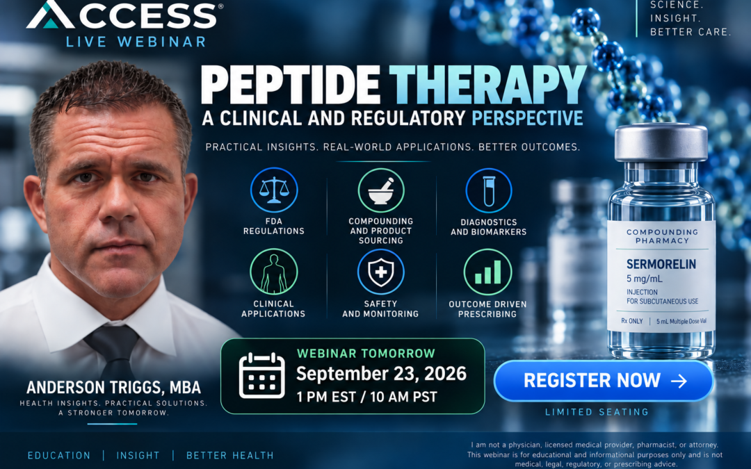 PEPTIDE THERAPY: REGULATION, CLINICAL APPLICATIONS, AND OUTCOME DRIVEN PRESCRIBING